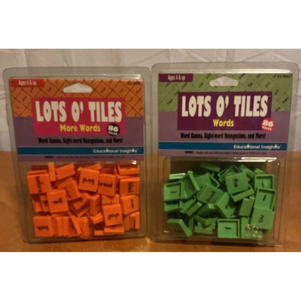 Educational Insights Lots O Tiles More Learning Sight Word Games - 2-Pack, READ
